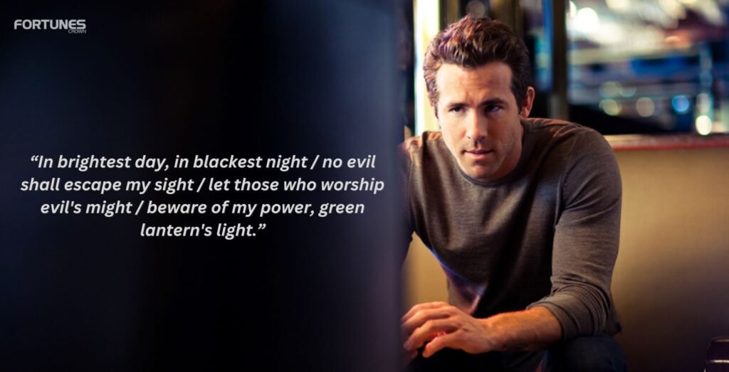 Ryan Reynolds green lantern quote